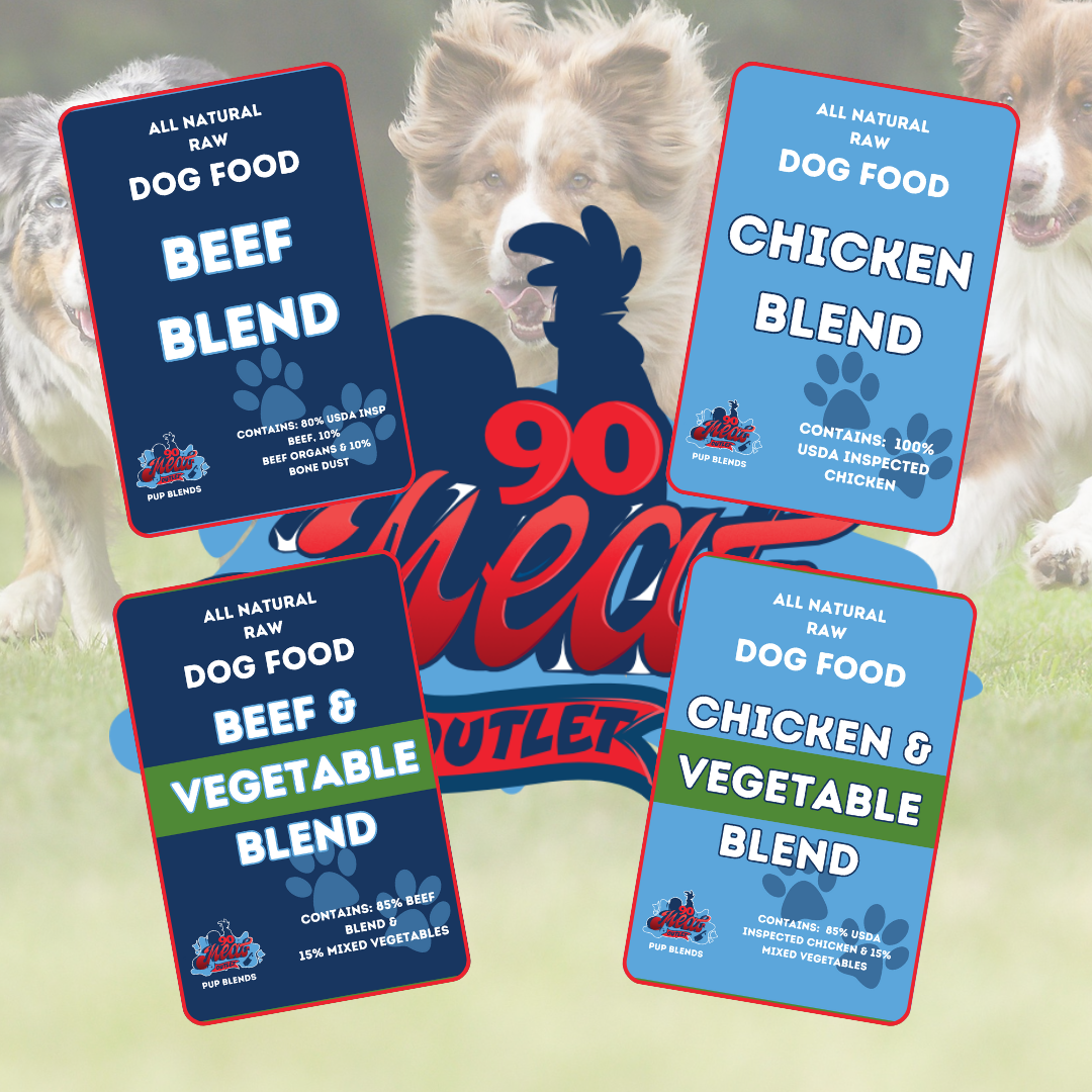 90 Meat Outlet Pup Blends, Dog Bones & Chews — 90 Meat Outlet 90 Meat Outlet Pup Blends, Dog Bones & Chews — 90 Meat Outlet